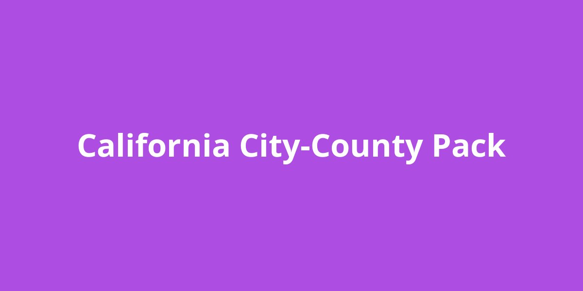 California City-County Pack